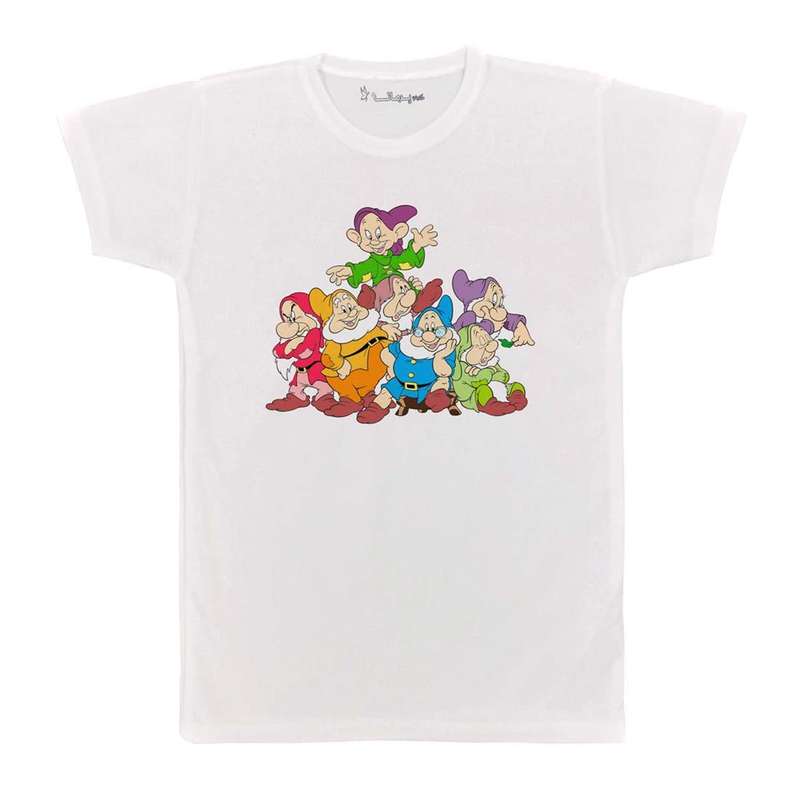 تی شرت بچگانه پرمانه طرح سفید برفی و هفت کوتوله کد pmt.5837