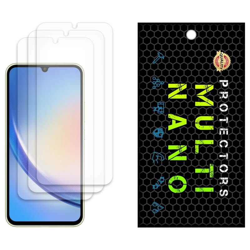 محافظ صفحه نمایش آنتی رفلکس مولتی نانو مدل X-S3M مناسب برای گوشی موبایل سامسونگ Galaxy A34 بسته سه عددی