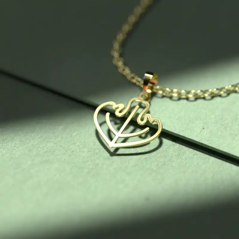 گردنبند طلا 18 عیار زنانه مدوپد مدل برگ کد L2-1-1188