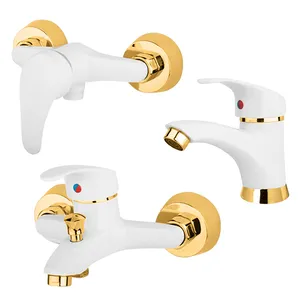 ست شیرآلات هیوا مدل رز کد lk1947 بسته 3 عددی