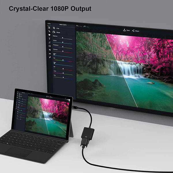 مبدل Mini Display Port به VGA تی سی تراست مدل TC-MDP2V