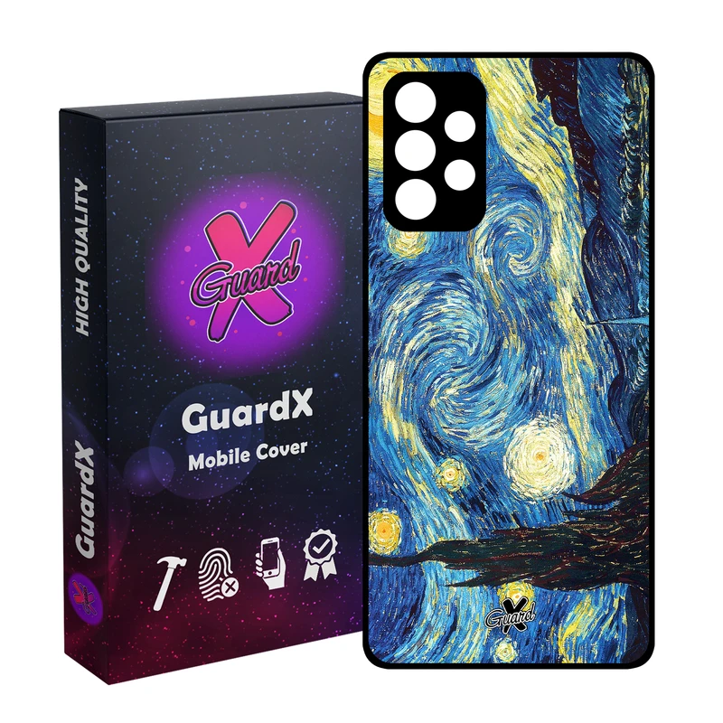کاور گارد ایکس طرح Starry Night مدل Glass10110 مناسب برای گوشی موبایل سامسونگ Galaxy A32 5G