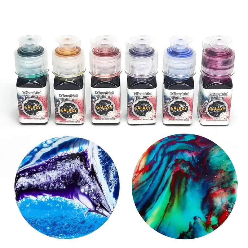 رنگ میکروبی رزین گلکسی کد 62 حجم 30 میلی لیتر بسته 6 عددی