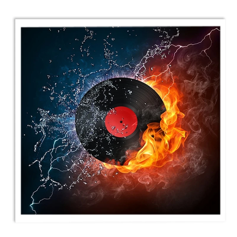 تابلو نوری بکلیت طرح صفحه گرامافون مدل W-S1569