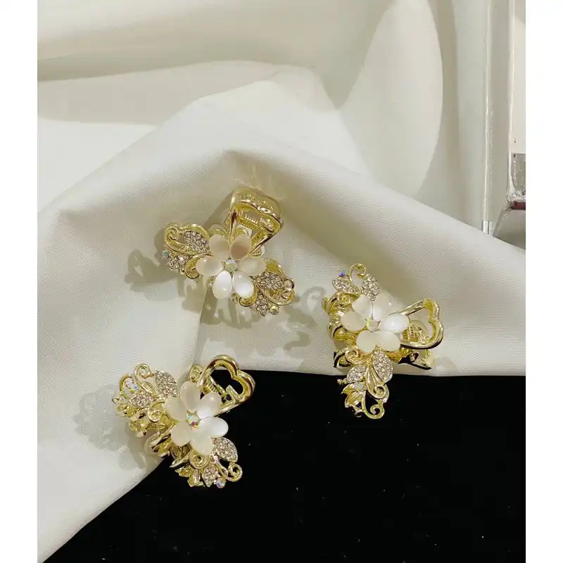 کلیپس مو زنانه زایا مدل گل صدفی کد 08007