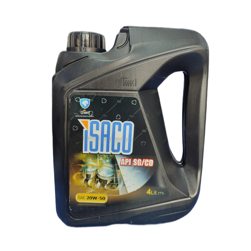 روغن موتور خودرو ایساکو مدل 20w-50 مشکی حجم 4 لیتر