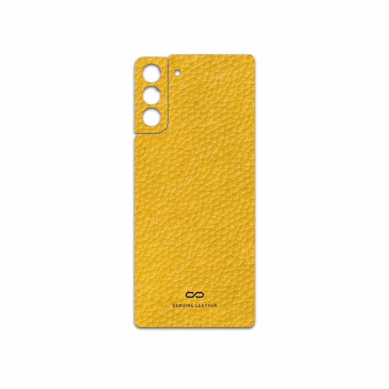 برچسب پوششی ماهوت مدل Mustard-Leather مناسب برای گوشی موبایل سامسونگ Galaxy S21 Plus 5G