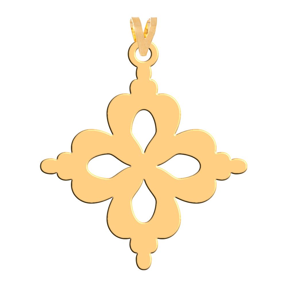 آویز گردنبند طلا 18 عیار زنانه فرشته مدل اسلیمی WNL-000094 - - 1