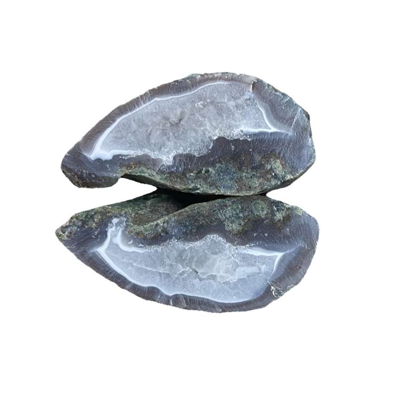 سنگ راف عقیق مدل ژئود فشرده توپی کد 50 بسته دوعددی