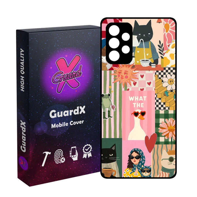 کاور گارد ایکس طرح رنگی مدل 11054 مناسب برای گوشی موبایل سامسونگ Galaxy A32 4G