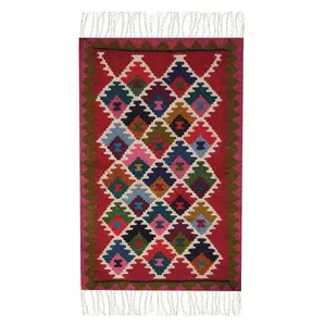 گلیم دستبافت نیم متری مدل آذربایجان کد ma07