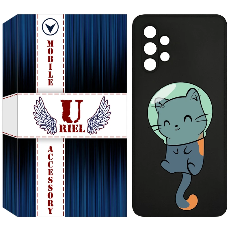 کاور یوریل مدل KSH کد 61 طرح گربه مناسب برای گوشی موبایل سامسونگ Galaxy A32 4G