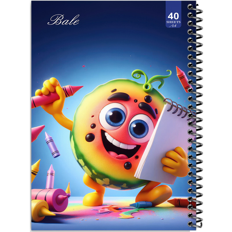 دفتر نقاشی 40 برگ انتشارات بله طرح میوه ها کد A4-K54