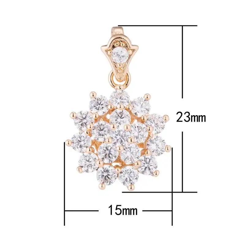 آویز گردنبند طلا 18 عیار زنانه قیراط طرح فلاور کد GH3031