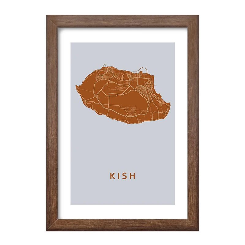 تابلو خندالو طرح نقشه کیش کد F11963