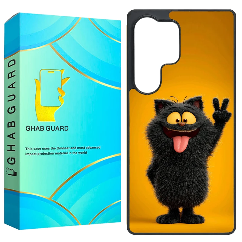 کاور قاب گارد طرح گربه مدل GS25U مناسب برای گوشی موبایل سامسونگ Galaxy S25 Ultra 