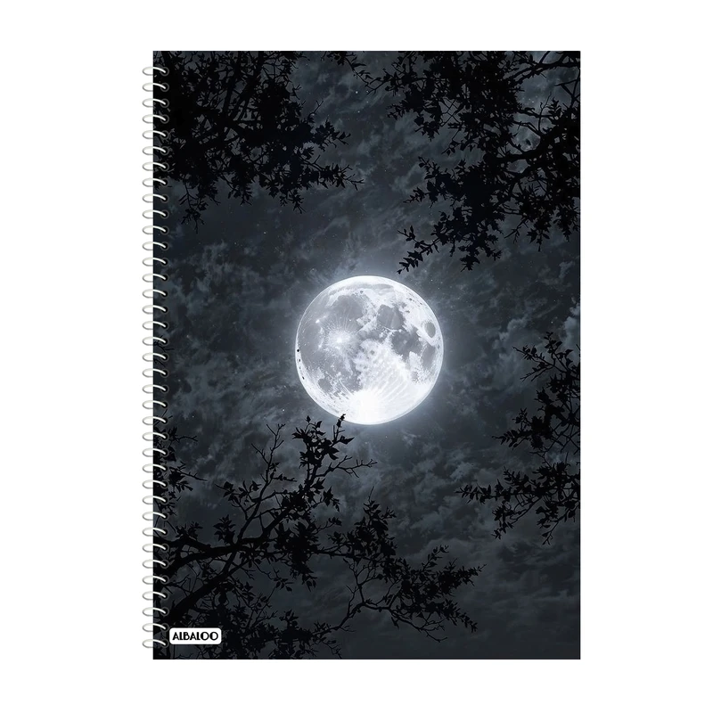 دفتر زبان 50 برگ آلبالو طرح ماه کد 2115