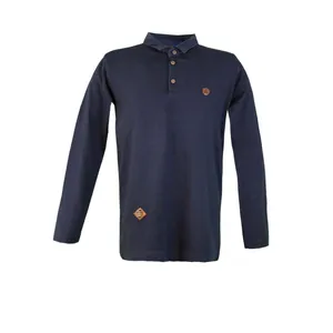 پولوشرت آستین بلند مردانه مدل یقه دار دو دکمه 35