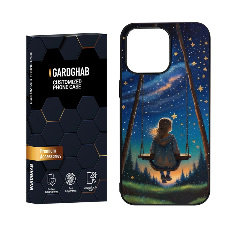 کاور گارد قاب مدل دور ژله ای پشت گلس دخترانه مناسب برای گوشی موبایل اپل iPhone 15 Pro Max