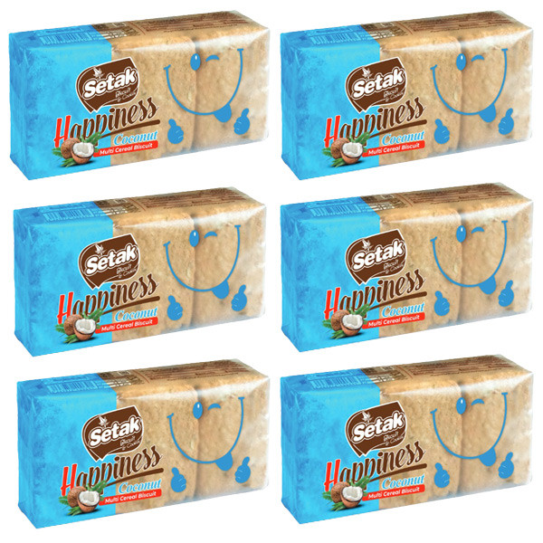 بیسکویت نارگیل ستاک - 200 گرم مجموعه 6 عددی