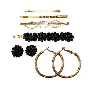 ست گیره و سنجاق مو زنانه اکسسورایز مدل ترکیبی به همراه گوشواره مجموعه 6 عددی