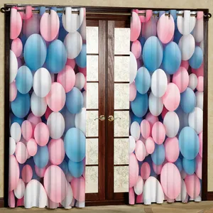 پرده مدل بادکنک هازان پانچی کد 2681 سایز 140x200 سانتی متر