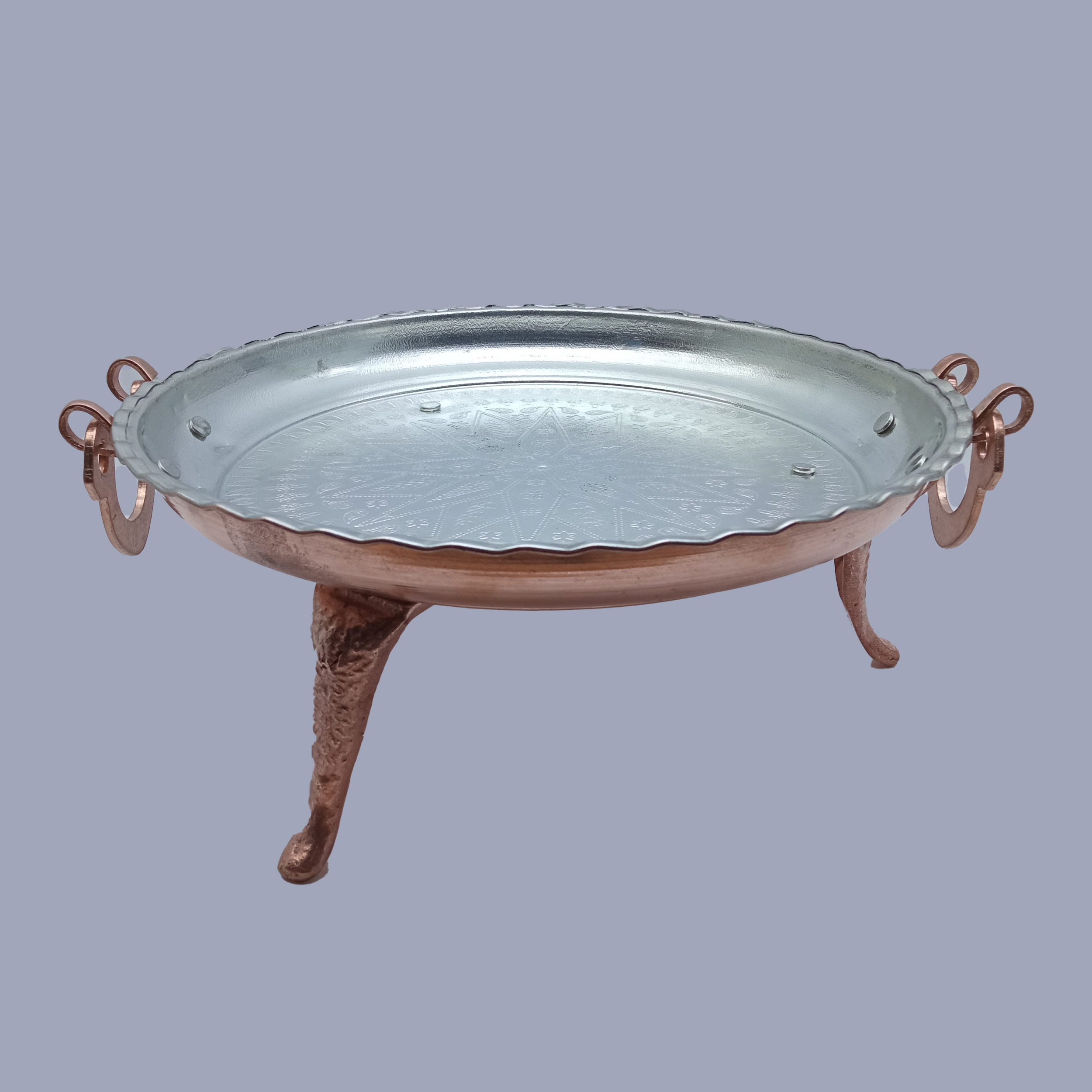 شیرینی خوری مسی مدل پایه بلند کد SHB102