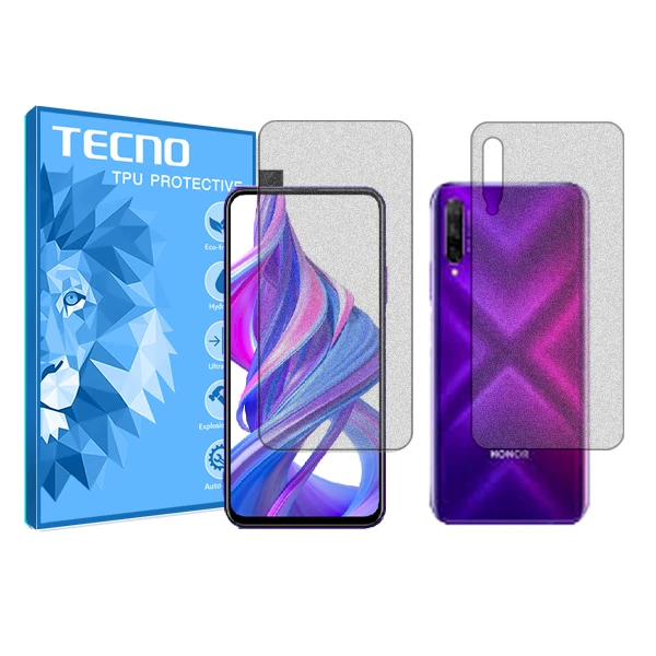 محافظ صفحه نمایش مات تکنو مدل HyMTT مناسب برای گوشی موبایل آنر 9X Pro به همراه محافظ پشت گوشی