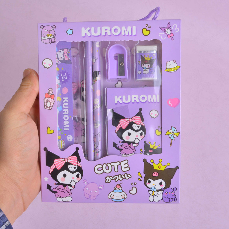 بسته لوازم تحریر مدل کرومی مجموعه 6 عددی