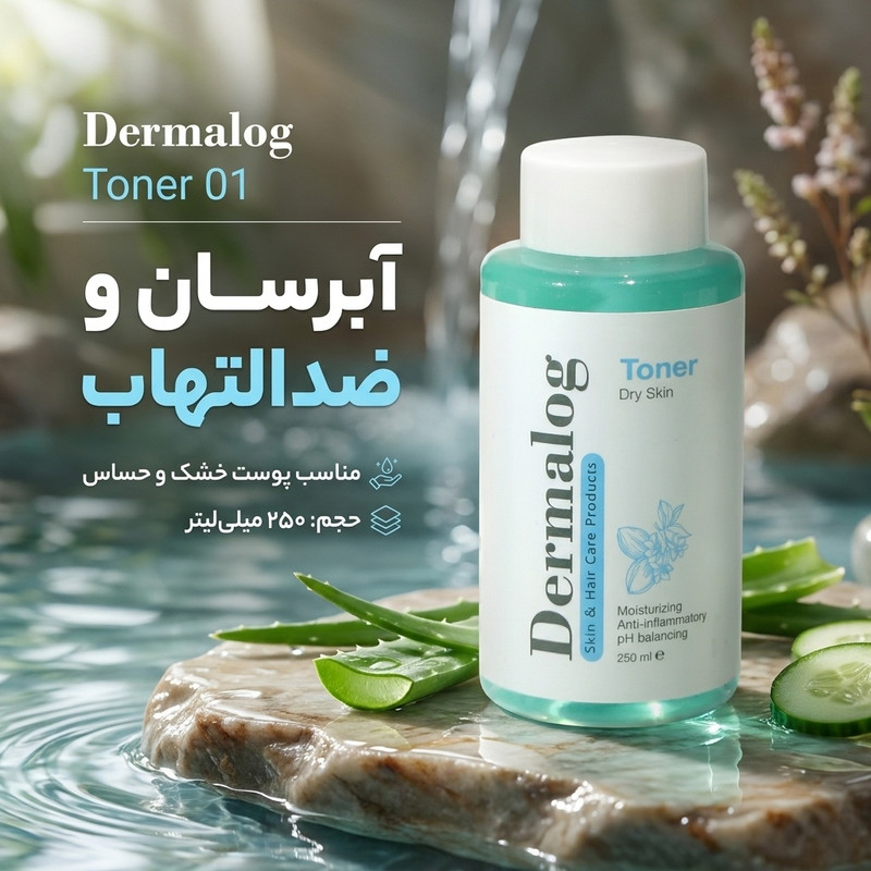 تونر درمالوگ مدل 01 حجم 250 میلی لیتر