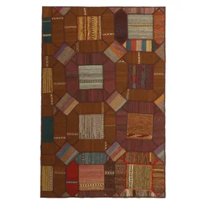 کلاژ گلیم دستبافت یک و نیم متری مدل e018 کد 520318