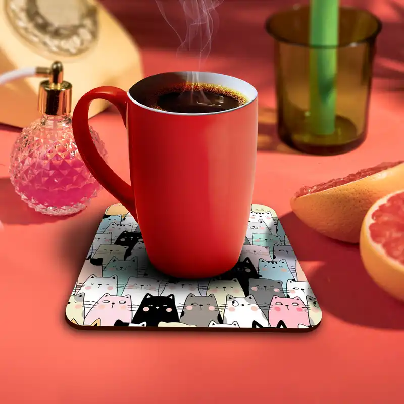 زیر لیوانی لوکسینو مدل گربه های وروجک و بامزه