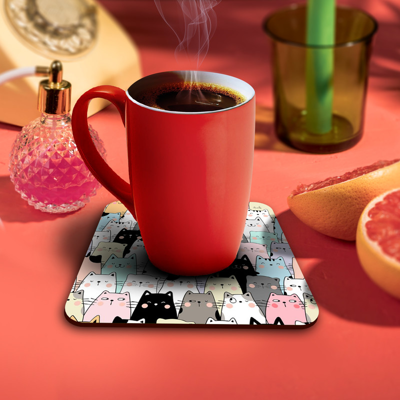 زیر لیوانی لوکسینو مدل گربه های وروجک و بامزه