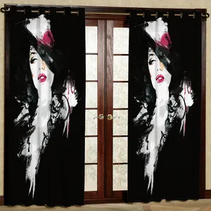 پرده مدل دختر هازان پانچی کد 2220 سایز 140x200 سانتی متر