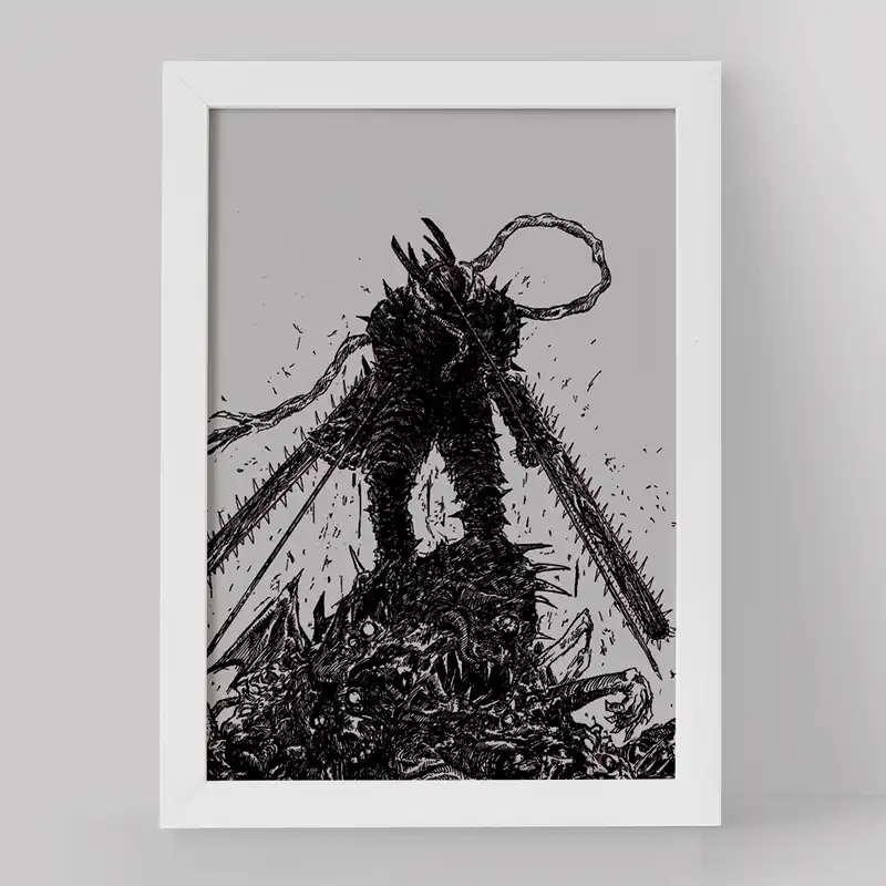 تابلو خندالو مدل دنجی انیمه مرد اره ای کد 17956