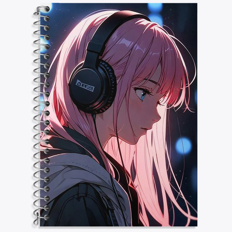 دفتر زبان 50 برگ خندالو مدل سه خط طرح دخترانه کد N1757