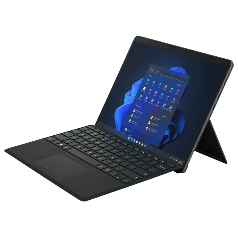 تبلت مایکروسافت مدل Surface Pro 8-i5 ظرفیت 128 گیگابایت و 8 گیگابایت رم به همراه کیبورد Black Type Cover