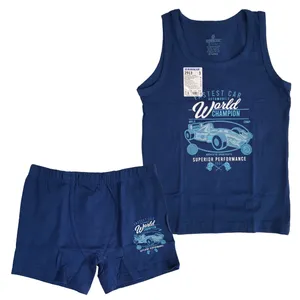 ست تاپ و شلوارک پسرانه بایکار مدل 2913N