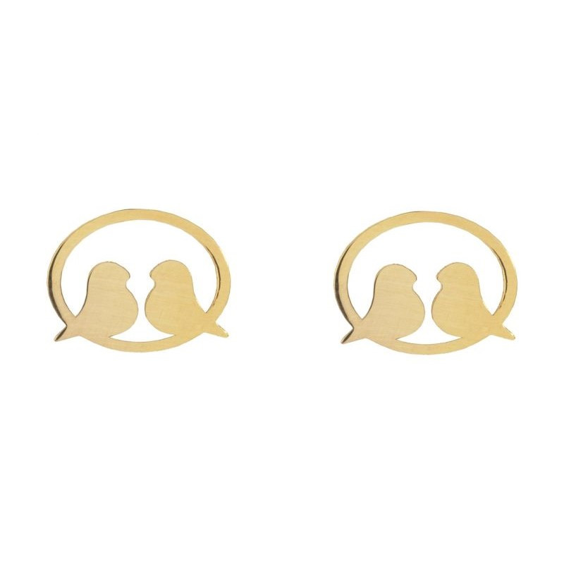 نیم ست طلا 18 عیار زنانه مدل پرنده کد GH6356