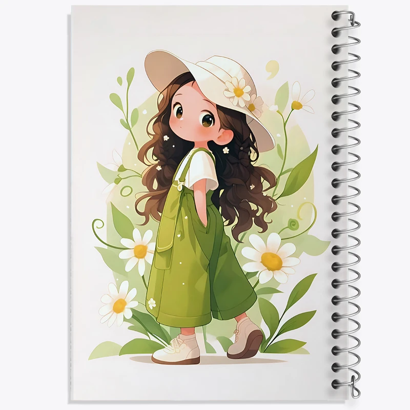 دفتر مشق 50 برگ خندالو طرح دخترانه کیوت کد N3842