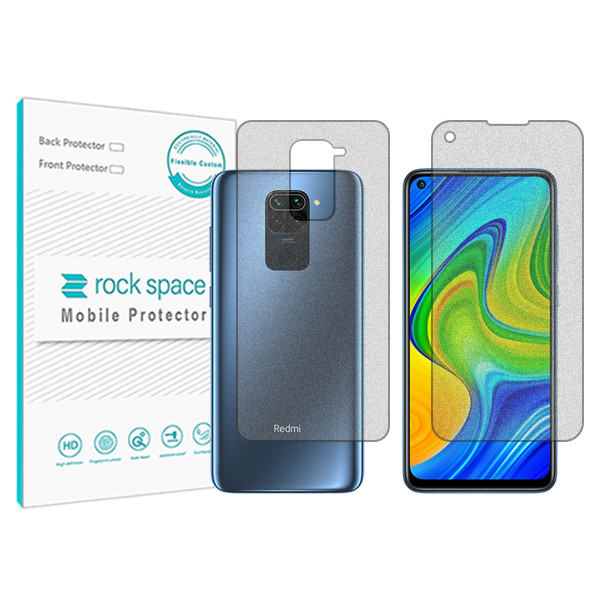 محافظ صفحه نمایش مات راک اسپیس مدل HyMTT مناسب برای گوشی موبایل شیائومی Redmi 10X به همراه محافظ پشت
