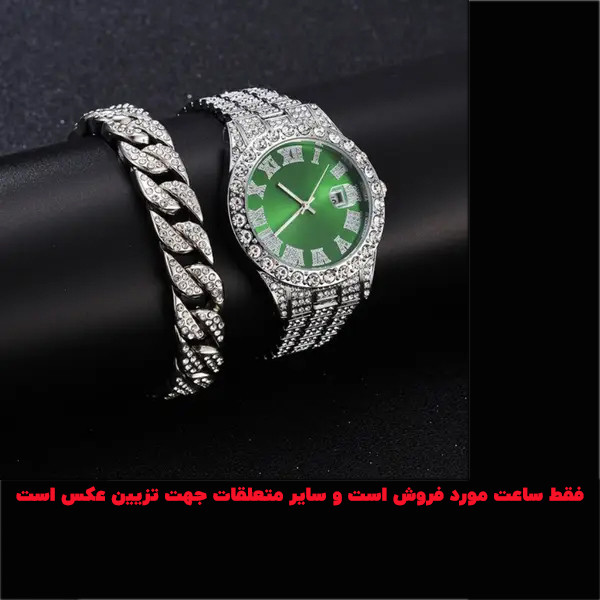 ساعت مچی عقربه‌ای مردانه مدل فول نگین کد date-n-s1