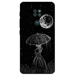Megafone Girl and Moon 1369 Cover For Motorola Moto G9 / G9 Play