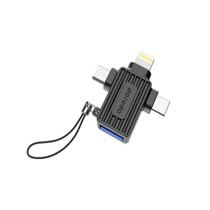 مبدل USB به لایتنینگ/USB-C/microUSB پرو دو مدل GN 3in1 OTGGY