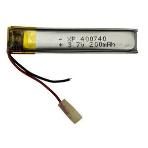باتری لیتیومی قابل شارژ مدل XP-400740 ظرفیت 200 میلی‌ آمپر ساعت