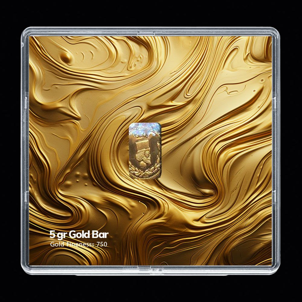 شمش طلا 18 عیار مدوپد مدل SG10136 -  - 1
