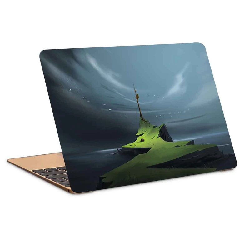 استیکر لپ تاپ طرح cliff coast structure کد P-738 مناسب برای لپ تاپ 15.6 اینچی