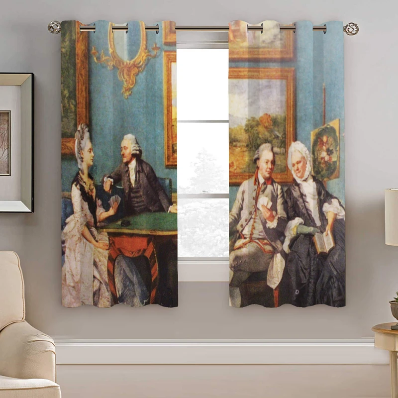 پرده نیروانا طرح نقاشی فرانسوی مدل مخمل کد 5062 سایز 140×200 سانتی متر