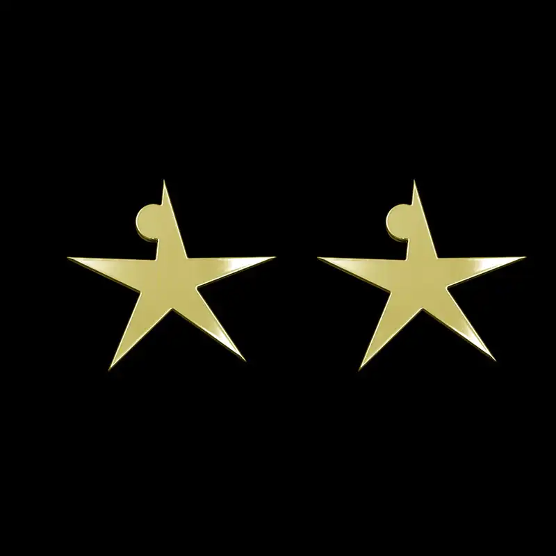 گوشواره طلا 18 عیار زنانه مدوپد مدل ستاره کد GA1-15392