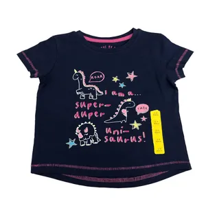 تی شرت آستین کوتاه دخترانه مدل دایناسورها کد 6546